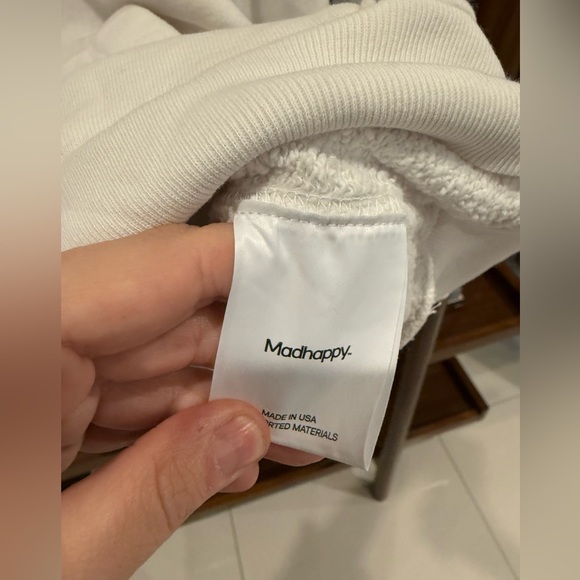Madhappy Cooper Fleece Hoodie White/Pink - Picture 8 of 8